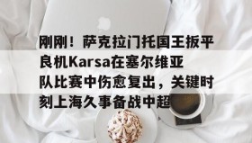 电子竞技-刚刚！萨克拉门托国王扳平良机Karsa在塞尔维亚队比赛中伤愈复出，关键时刻上海久事备战中超的简单介绍